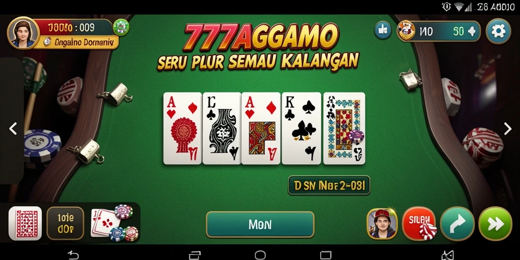 Tampilan gameplay seru dalam 777AG, permainan Domino yang menyenangkan.