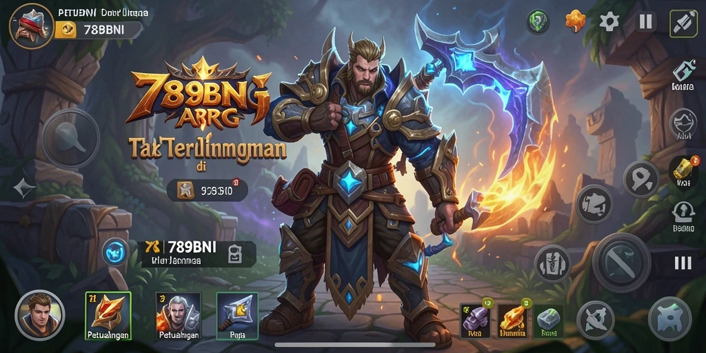 Screenshot utama 789BNI menampilkan aksi pertarungan seru dalam dunia ARPG.