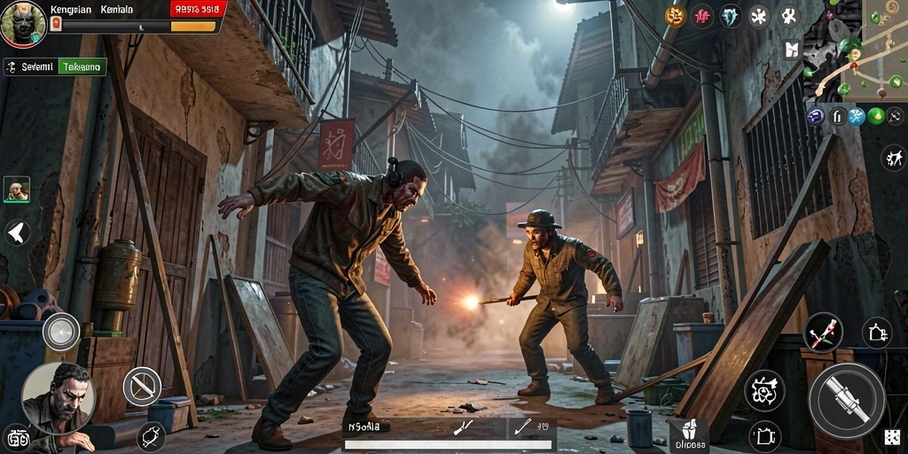 Screenshot menunjukkan aksi ketegangan dalam gameplay Horror.