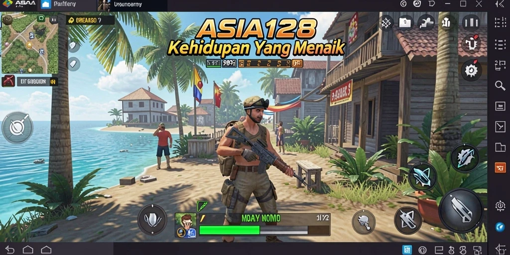 Tampilan gameplay interaktif dari simulasi kehidupan di ASIA128.