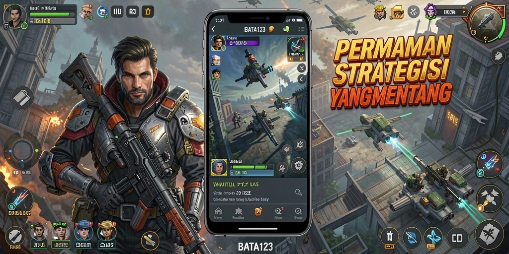 Tampilan gameplay BATA123 dengan fokus pada strategi pertempuran.