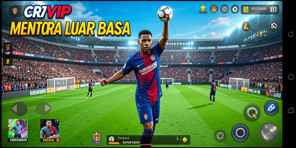 Tampilan gameplay CR7VIP menampilkan aksi pertahanan menara yang seru dan mendebarkan.