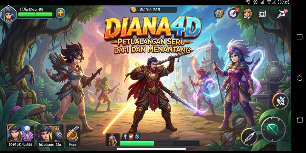 Tampilan seru gameplay DIANA4D dengan aksi petualangan yang mendebarkan.