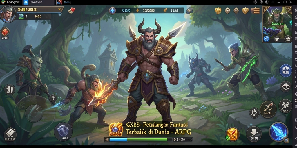 Screenshot permainan GX88 menampilkan aksi seru dalam dunia ARPG.