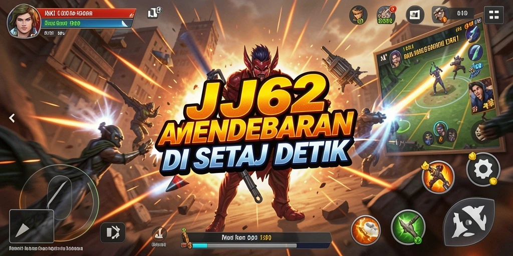Screenshot gameplay JJ62 dengan aksi mendebarkan dan grafis menawan.