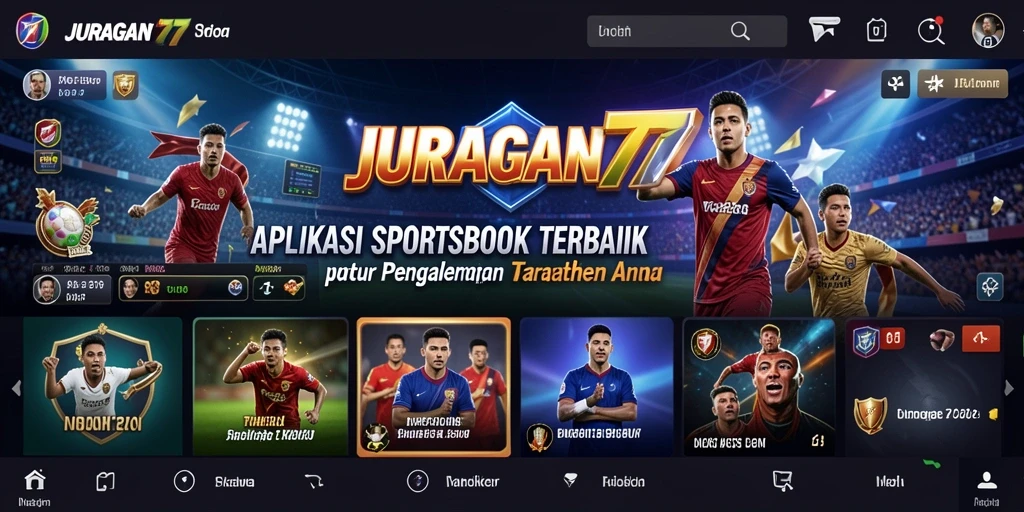 Tangkapan layar gameplay JURAGAN77 yang menampilkan taruhan olahraga secara langsung.
