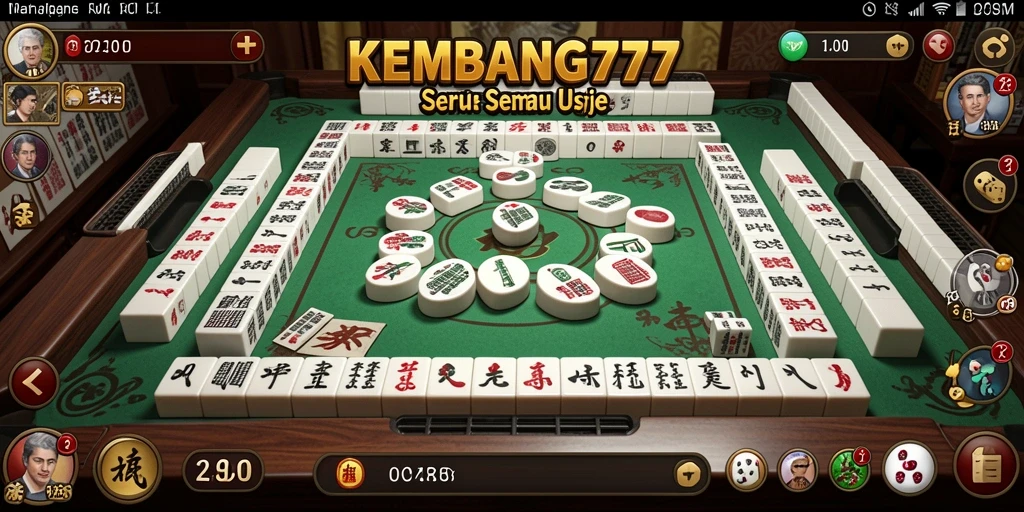 Tampilan gameplay KEMBANG777 yang menakjubkan saat bermain Mahjong.