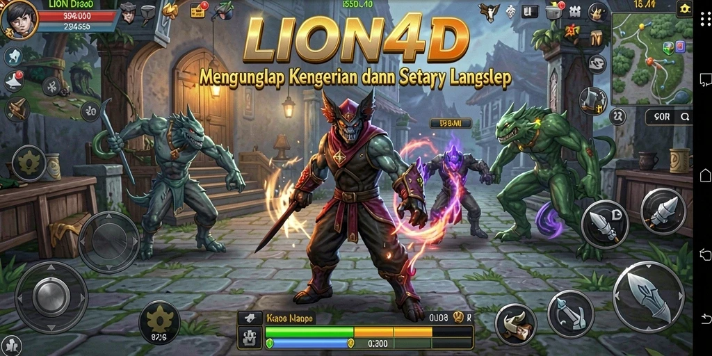 Visual mencekam dari gameplay LION4D dengan suasana horror yang kental.
