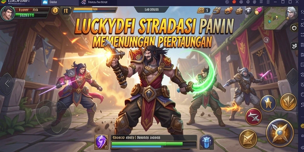 Tampilan antarmuka LUCKYDF yang menarik dan gameplay yang mendebarkan.