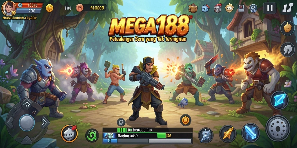 Gameplay seru dalam MEGA188, penuh dengan petualangan dan tantangan.