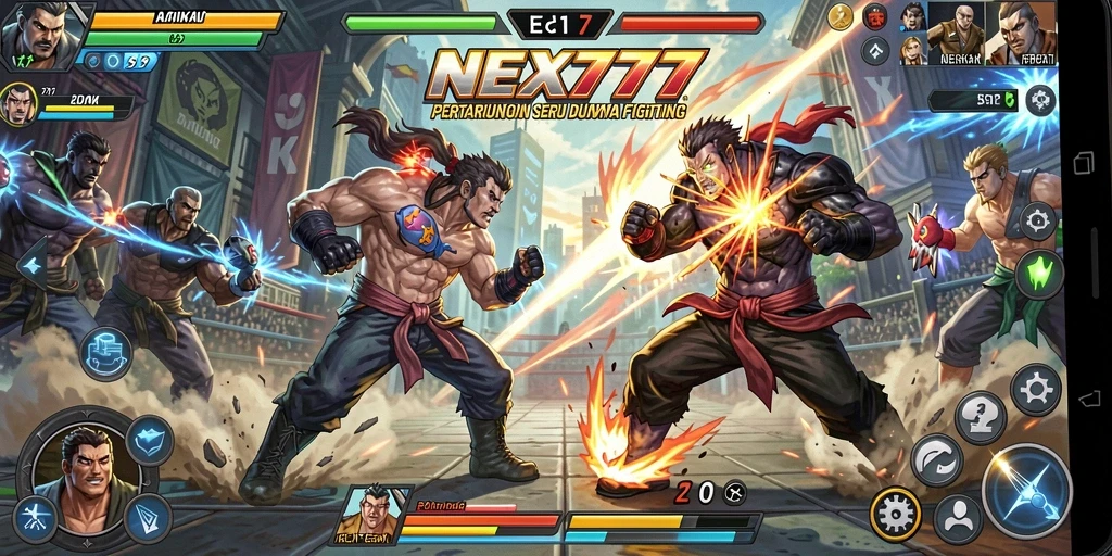 Tampilan seru dari gameplay NEX777 menunjukkan pertarungan yang intens.