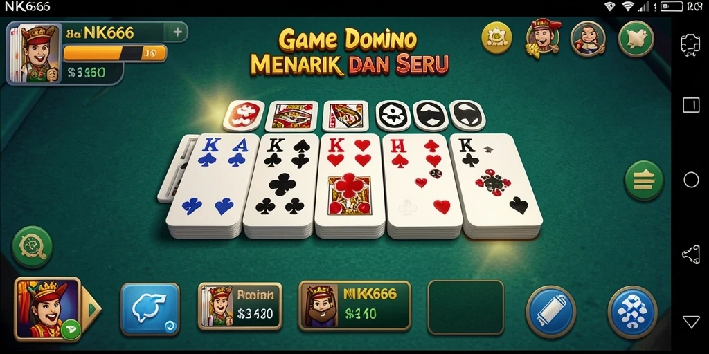 Screenshot gameplay NK666 yang menunjukkan aksi seru Domino.