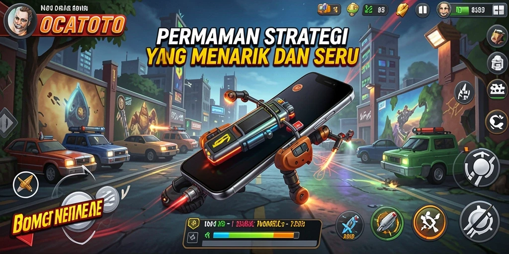 Tampilan menarik dari gameplay OCATOTO yang penuh strategi.