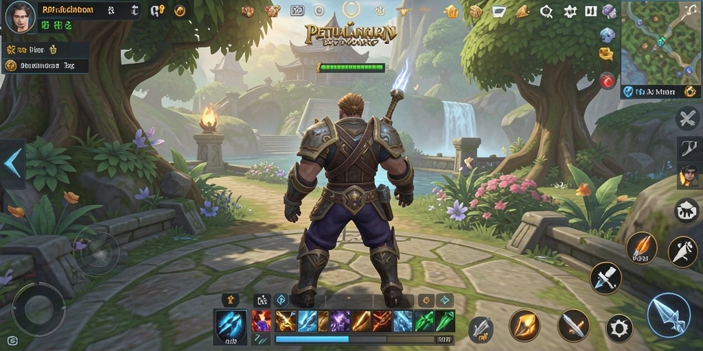 Menampilkan aksi seru dalam game MMORPG RP8.