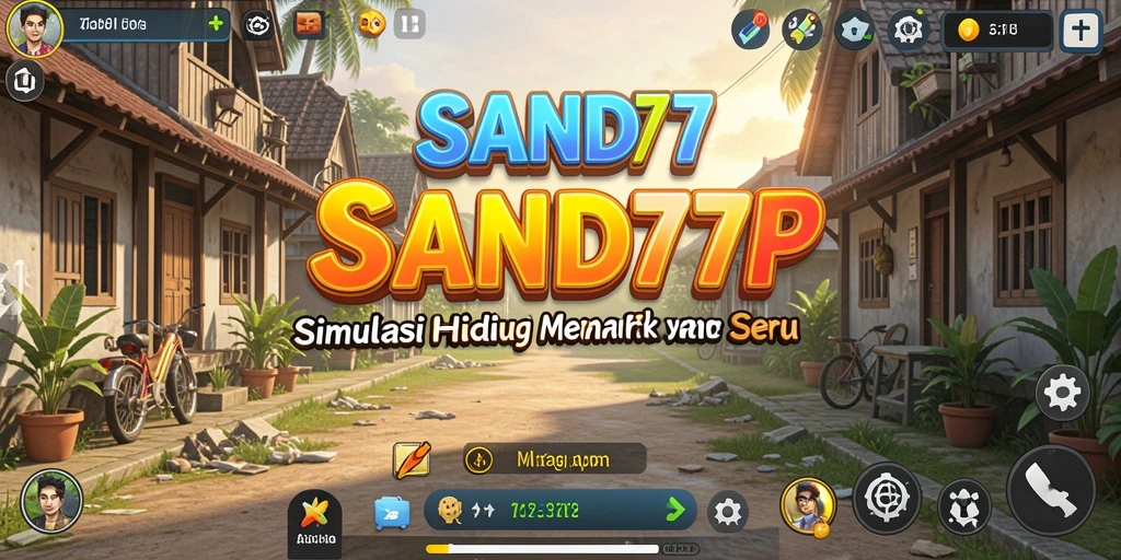 Screenshot gameplay SAND77 menunjukkan interaksi mendalam antar karakter.
