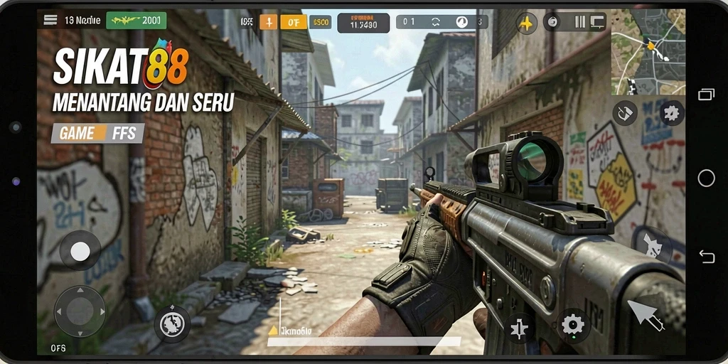 Screenshot utama SIKAT88 menunjukkan aksi tembak-menembak yang mendebarkan.