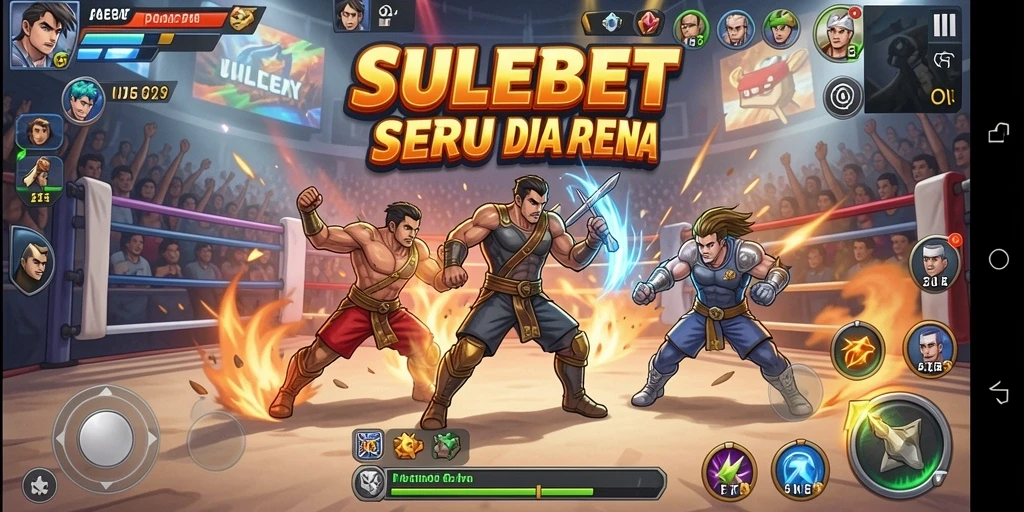 Tampilan intens pertandingan dalam SULEBET di arena Fighting.