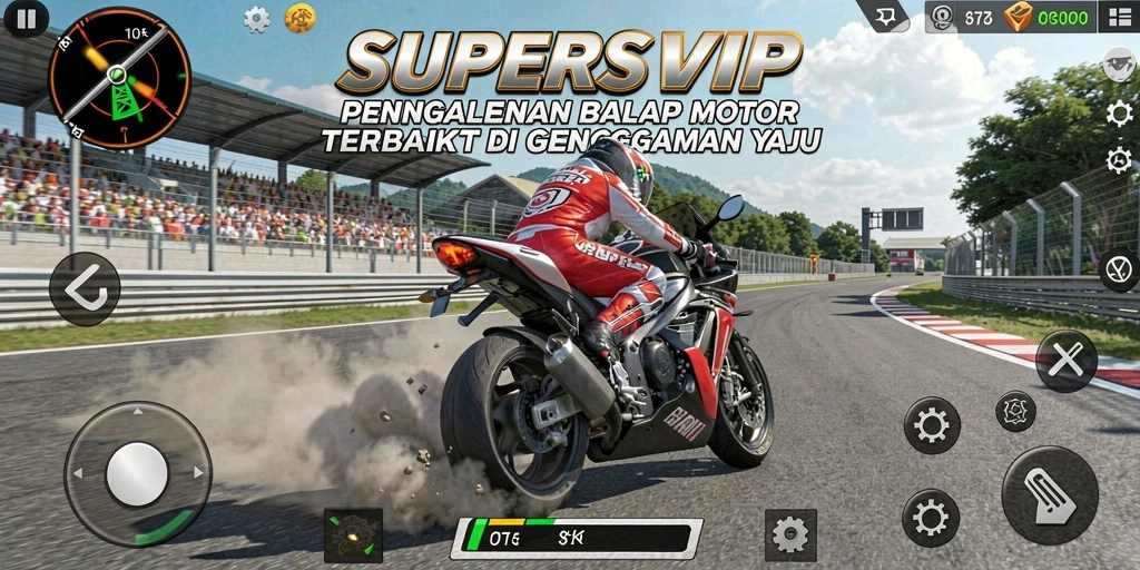 Gameplay seru dan balapan mendebarkan di SUPERSVIP.